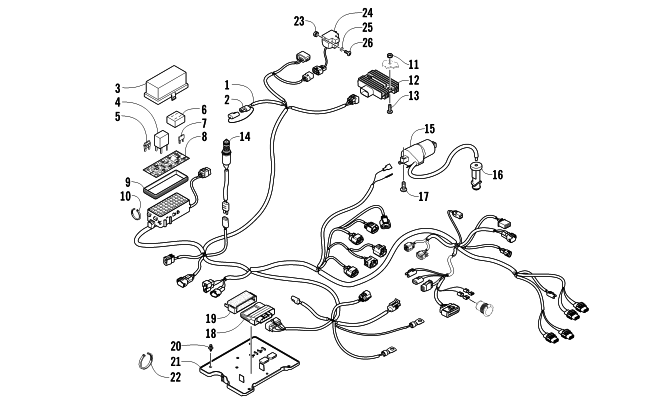 Parts Diagram for Arctic Cat 2010 TRV 700s H1 EFI ATV WIRING HARNESS ASSEMBLY