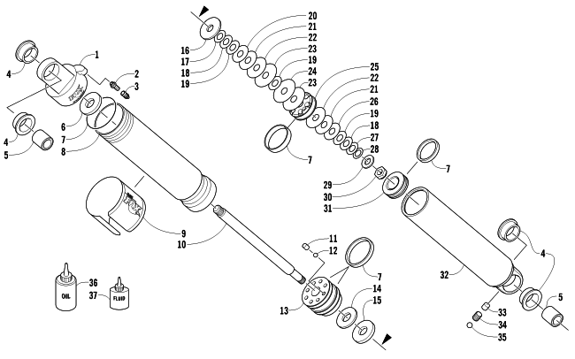 Parts Diagram for Arctic Cat 2011 M8 153 SNO PRO LTD SNOWMOBILE FRONT SUSPENSION SHOCK ABSORBER