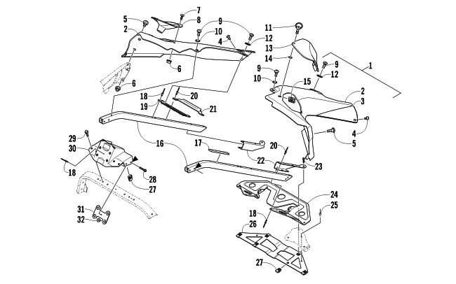 Parts Diagram for Arctic Cat 2011 T570 TOURING SNOWMOBILE SEAT SUPPORT ASSEMBLY