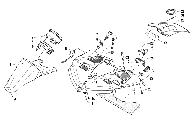 Parts Diagram for Arctic Cat 2011 BEARCAT Z1 XT LTD SNOWMOBILE CONSOLE ASSEMBLY