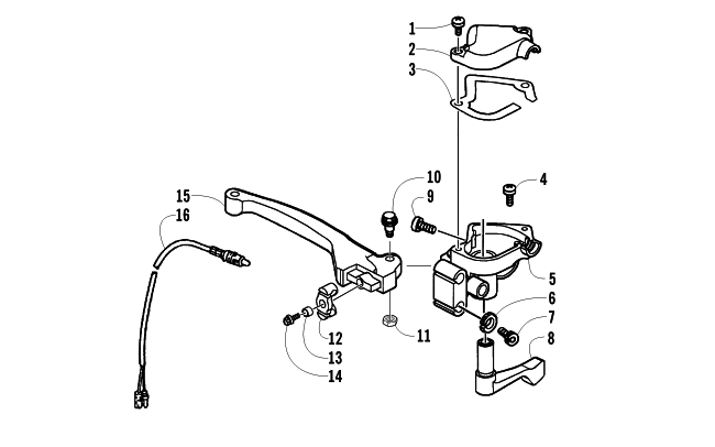 Parts Diagram for Arctic Cat 2010 150 2X4 UTILITY ATV THROTTLE CONTROL ASSEMBLY