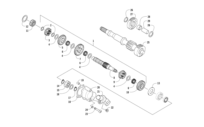 Parts Diagram for Arctic Cat 2017 ALTERRA 700 XT EPS ATV SECONDARY TRANSMISSION ASSEMBLY