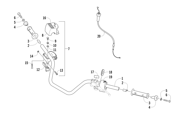 Parts Diagram for Arctic Cat 2012 700 DIESEL ATV HANDLEBAR ASSEMBLY