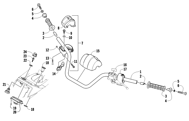Parts Diagram for Arctic Cat 2011 366 SE ATV HANDLEBAR ASSEMBLY
