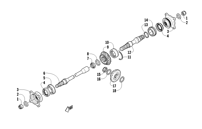 Parts Diagram for Arctic Cat 2011 366 SE ATV SECONDARY DRIVE ASSEMBLY