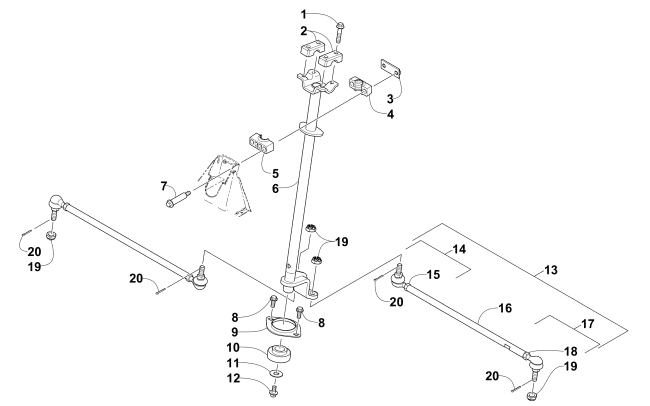Parts Diagram for Arctic Cat 2011 1000 H2 EFI MUD PRO ATV STEERING ASSEMBLY (VIN: 250001 and Up)