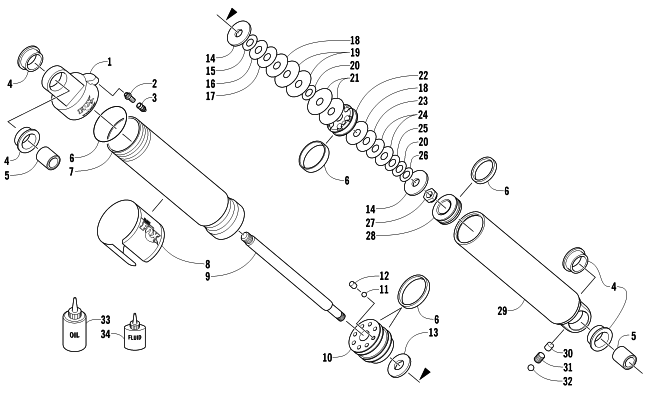 Parts Diagram for Arctic Cat 2011 CF8 1.5 LTD SNO PRO SNOWMOBILE REAR SUSPENSION REAR ARM SHOCK ABSORBER