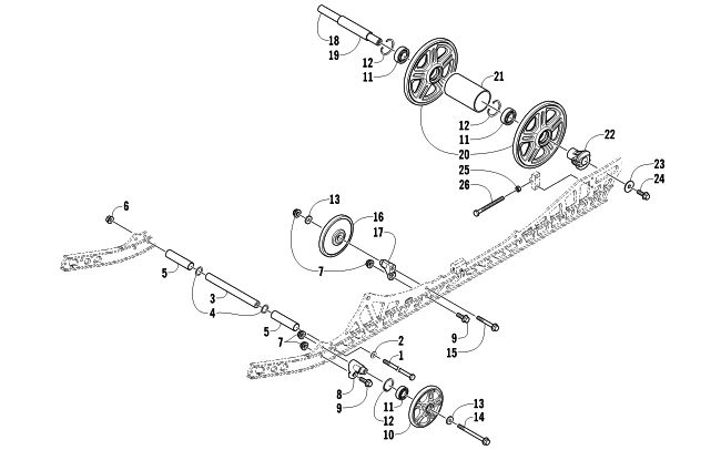 Parts Diagram for Arctic Cat 2011 M8 153 HCR SNOWMOBILE IDLER WHEEL ASSEMBLY