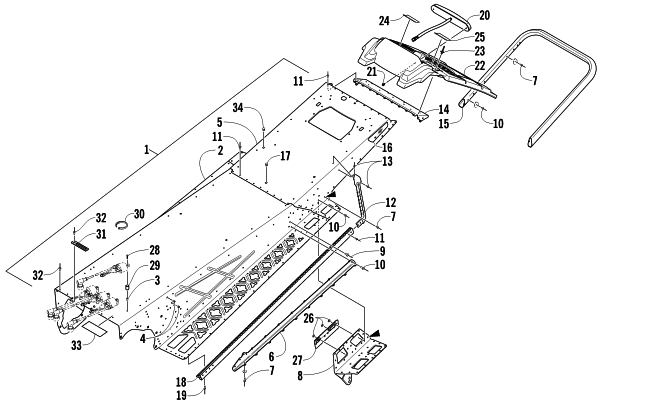 Parts Diagram for Arctic Cat 2011 M8 153 HCR SNOWMOBILE TUNNEL, REAR BUMPER, AND TAILLIGHT ASSEMBLY