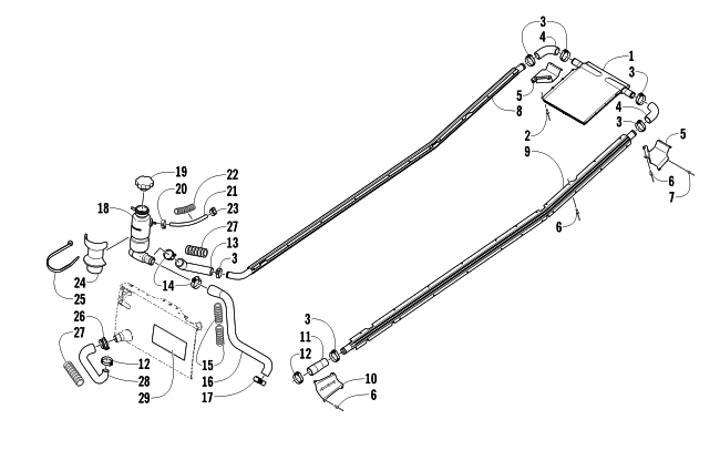 Parts Diagram for Arctic Cat 2011 M8 153 HCR SNOWMOBILE COOLING ASSEMBLY