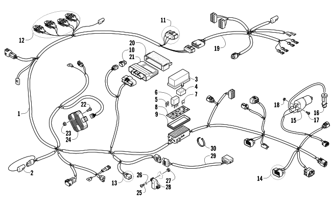 Parts Diagram for Arctic Cat 2011 PROWLER 550 XT ATV WIRING HARNESS ASSEMBLY