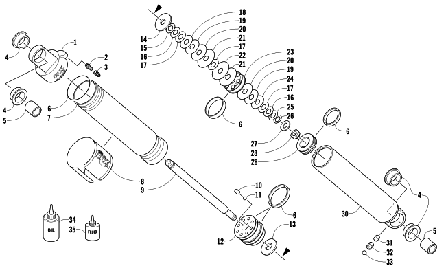Parts Diagram for Arctic Cat 2011 CF8 1.5 LTD SNO PRO SNOWMOBILE FRONT SUSPENSION SHOCK ABSORBER