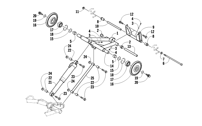 Parts Diagram for Arctic Cat 2011 CF8 2.25 LTD SNO PRO SNOWMOBILE REAR SUSPENSION REAR ARM ASSEMBLY