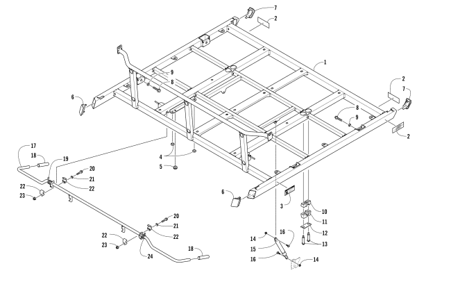 Parts Diagram for Arctic Cat 2016 HDX 700 XT ATV TILT FRAME ASSEMBLY