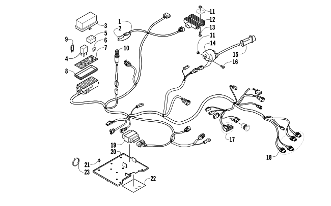 Parts Diagram for Arctic Cat 2011 650 H1 MUD PRO ATV WIRING HARNESS ASSEMBLY