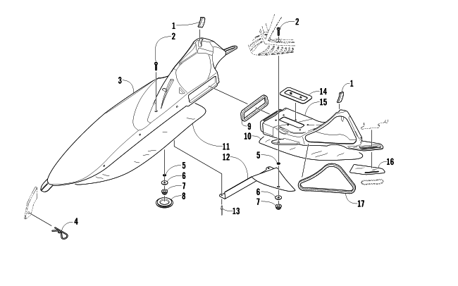 Parts Diagram for Arctic Cat 2011 CFR8 SNOWMOBILE AIR INTAKE ASSEMBLY