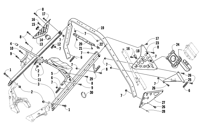 Parts Diagram for Arctic Cat 2011 Z1 SNO PRO SNOWMOBILE STEERING SUPPORT ASSEMBLY