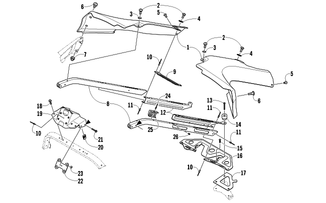 Parts Diagram for Arctic Cat 2011 Z1 TURBO SNO PRO SNOWMOBILE SEAT SUPPORT ASSEMBLY