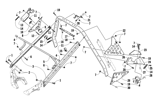 Parts Diagram for Arctic Cat 2011 F8 LXR SNOWMOBILE STEERING SUPPORT ASSEMBLY