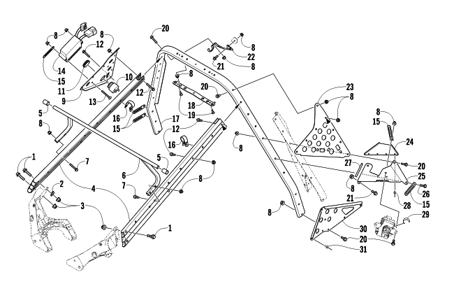 Parts Diagram for Arctic Cat 2011 F8 SNO PRO SNOWMOBILE STEERING SUPPORT ASSEMBLY