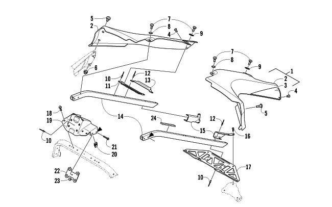 Parts Diagram for Arctic Cat 2011 TZ1 TOURING SNOWMOBILE SEAT SUPPORT ASSEMBLY