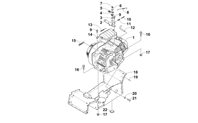 Parts Diagram for Arctic Cat 2016 ZR 120 SNOWMOBILE ENGINE AND RELATED PARTS