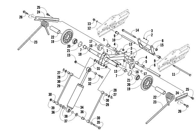 Parts Diagram for Arctic Cat 2011 ARCTIC CAT SNO PRO 500 SNOWMOBILE REAR SUSPENSION REAR ARM ASSEMBLY
