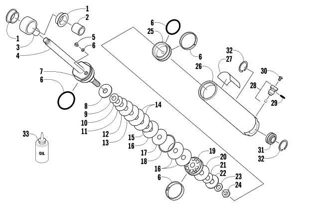 Parts Diagram for Arctic Cat 2014 SNO PRO 500 SNOWMOBILE REAR SUSPENSION REAR ARM SHOCK ABSORBER