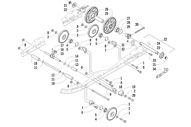 Parts Diagram for Arctic Cat 2012 ARCTIC CAT SNO PRO 500 SNOWMOBILE IDLER WHEEL ASSEMBLY