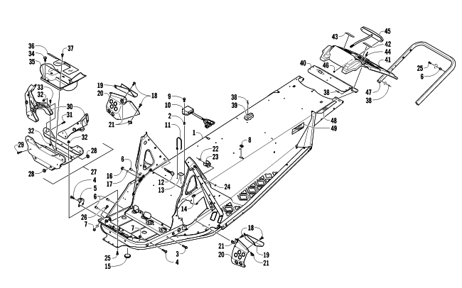 Parts Diagram for Arctic Cat 2011 Z1 TURBO SNO PRO SNOWMOBILE CHASSIS ASSEMBLY