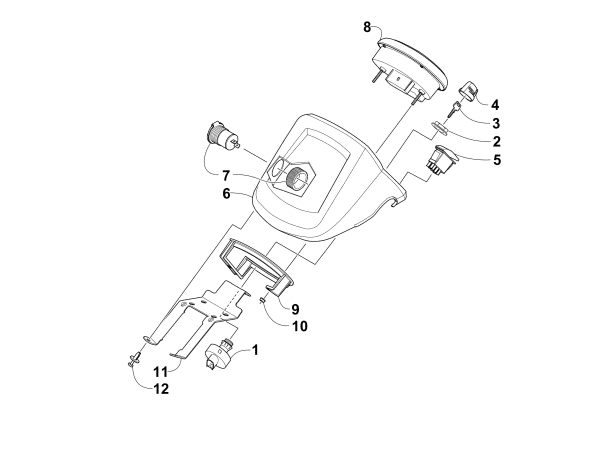 Parts Diagram for Arctic Cat 2015 TRV 1000 LTD ATV INSTRUMENT POD ASSEMBLY