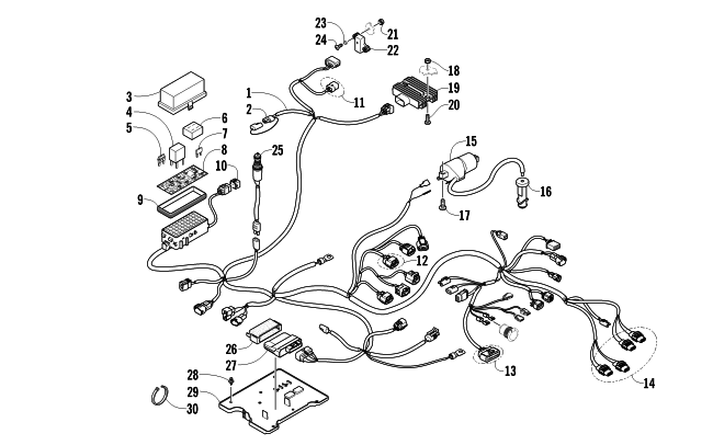 Parts Diagram for Arctic Cat 2012 TRV 700 CRUISER ATV WIRING HARNESS ASSEMBLY