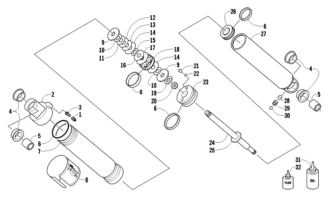 Parts Diagram for Arctic Cat 2011 Z1 TURBO EXT SNOWMOBILE FRONT SUSPENSION SHOCK ABSORBER