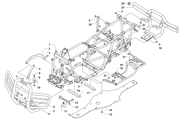 Parts Diagram for Arctic Cat 2011 1000 H2 EFI MUD PRO ATV FRAME AND RELATED PARTS