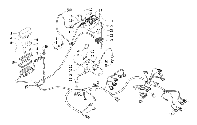 Parts Diagram for Arctic Cat 2011 1000 H2 EFI MUD PRO ATV WIRING HARNESS ASSEMBLY