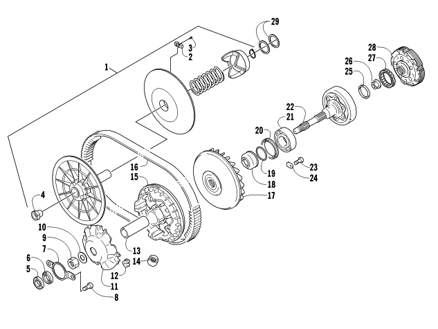 Parts Diagram for Arctic Cat 2012 1000 MUD PRO LTD ATV TRANSMISSION ASSEMBLY
