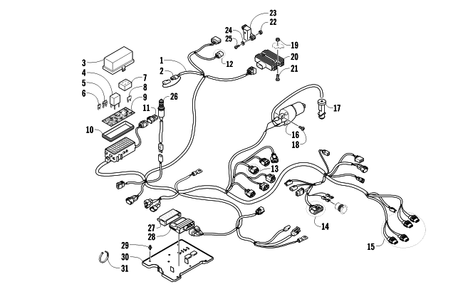 Parts Diagram for Arctic Cat 2012 700 MUD PRO ATV WIRING HARNESS ASSEMBLY