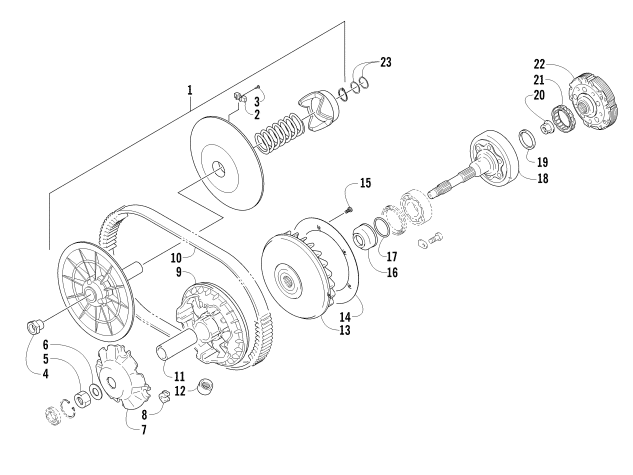 Parts Diagram for Arctic Cat 2011 700 H1 EFI MUD PRO ATV TRANSMISSION ASSEMBLY