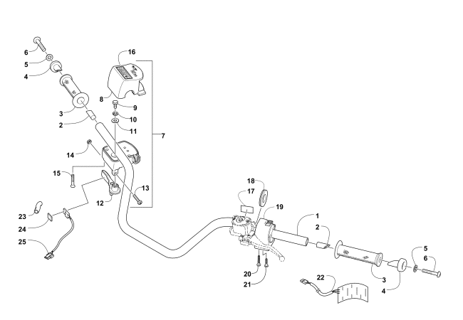Parts Diagram for Arctic Cat 2013 TRV 700 LTD ATV HANDLEBAR ASSEMBLY