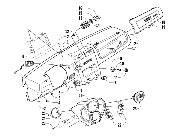 Parts Diagram for Arctic Cat 2011 PROWLER 700s XTX ATV DASH ASSEMBLY