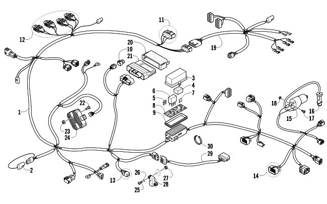 Parts Diagram for Arctic Cat 2011 PROWLER 700s XTX ATV WIRING HARNESS ASSEMBLY