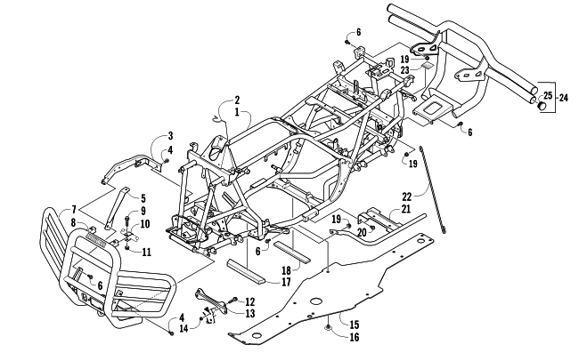 Parts Diagram for Arctic Cat 2011 1000s H2 EFI ATV FRAME AND RELATED PARTS