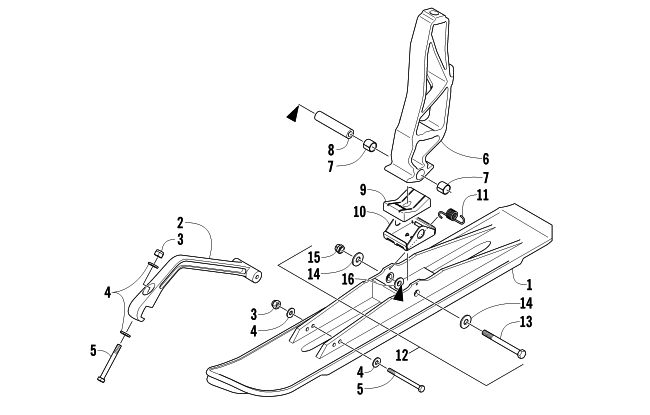 Parts Diagram for Arctic Cat 2011 ARCTIC CAT SNO PRO 600 SNOWMOBILE SKI AND SPINDLE ASSEMBLY