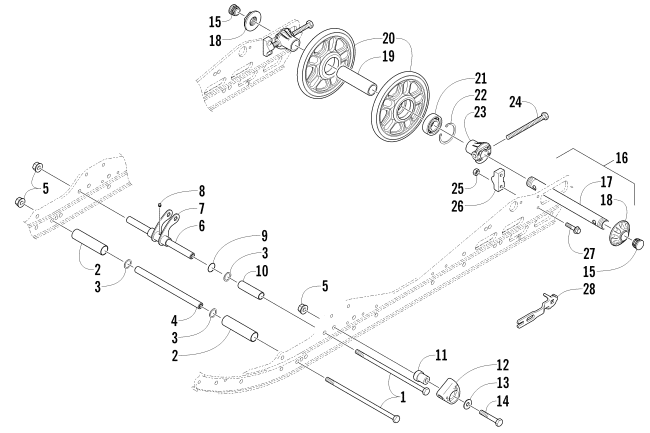 Parts Diagram for Arctic Cat 2011 ARCTIC CAT SNO PRO 600 SNOWMOBILE IDLER WHEEL ASSEMBLY