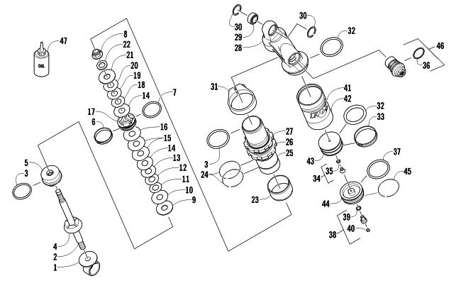 Parts Diagram for Arctic Cat 2011 ARCTIC CAT SNO PRO 600 CROSS COUNTRY SNOWMOBILE REAR SUSPENSION FRONT ARM SHOCK ABSORBER