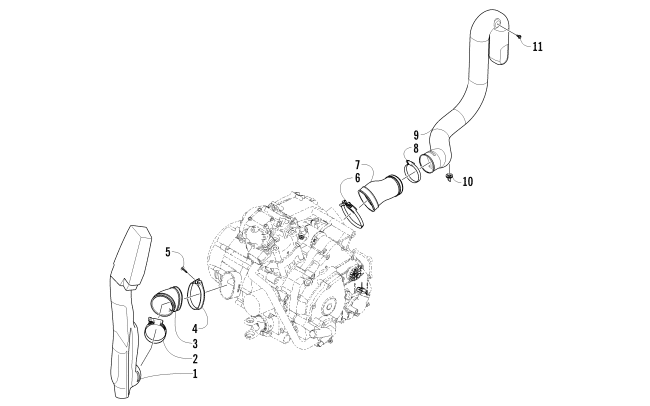 Parts Diagram for Arctic Cat 2014 TRV 500 ATV CASE/BELT COOLING ASSEMBLY