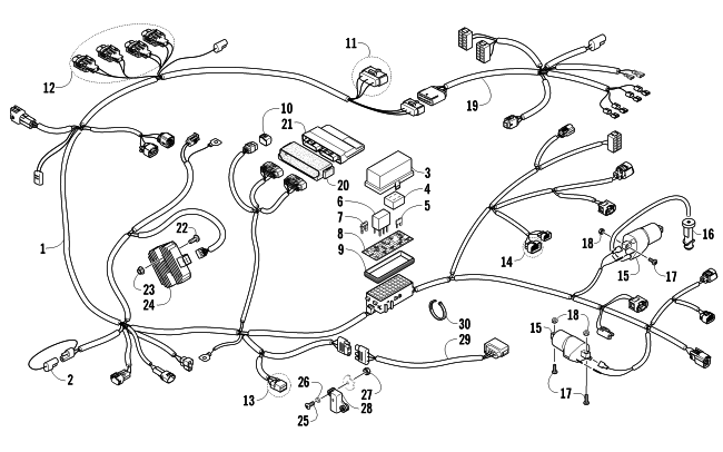 Parts Diagram for Arctic Cat 2014 PROWLER 1000 XTZ ATV WIRING HARNESS ASSEMBLY