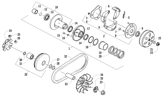 Parts Diagram for Arctic Cat 2015 150 UTILITY ATV CLUTCH ASSEMBLY