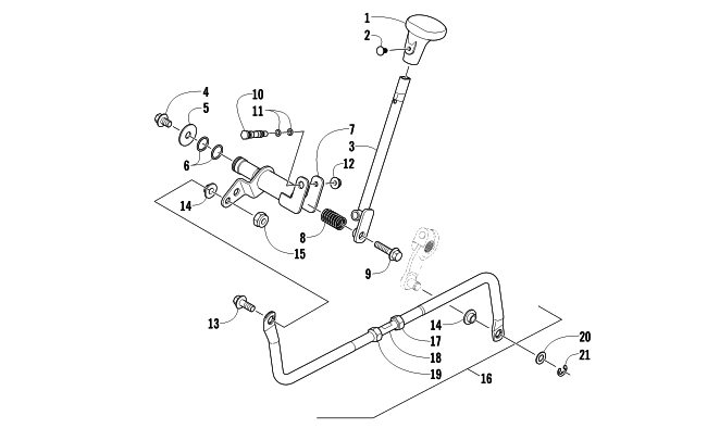 Parts Diagram for Arctic Cat 2011 366 SE ATV SHIFT LEVER ASSEMBLY