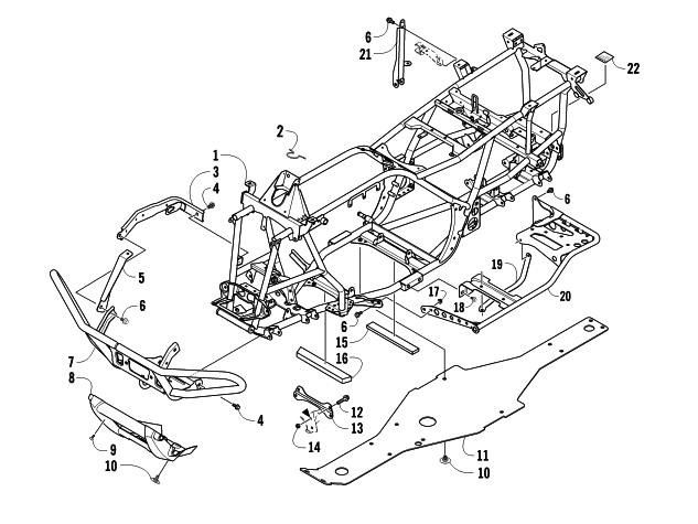 Parts Diagram for Arctic Cat 2012 TRV 1000 CRUISER ATV FRAME AND RELATED PARTS